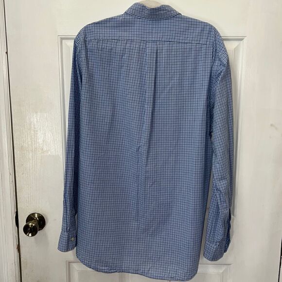 Ralph Lauren Men’s XL blue checked blue pony button down long sleeve shirt - Picture 8 of 10